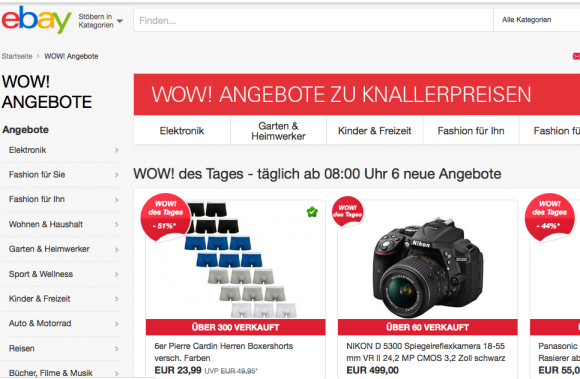 Stereotexte – campagne eBay WOW !