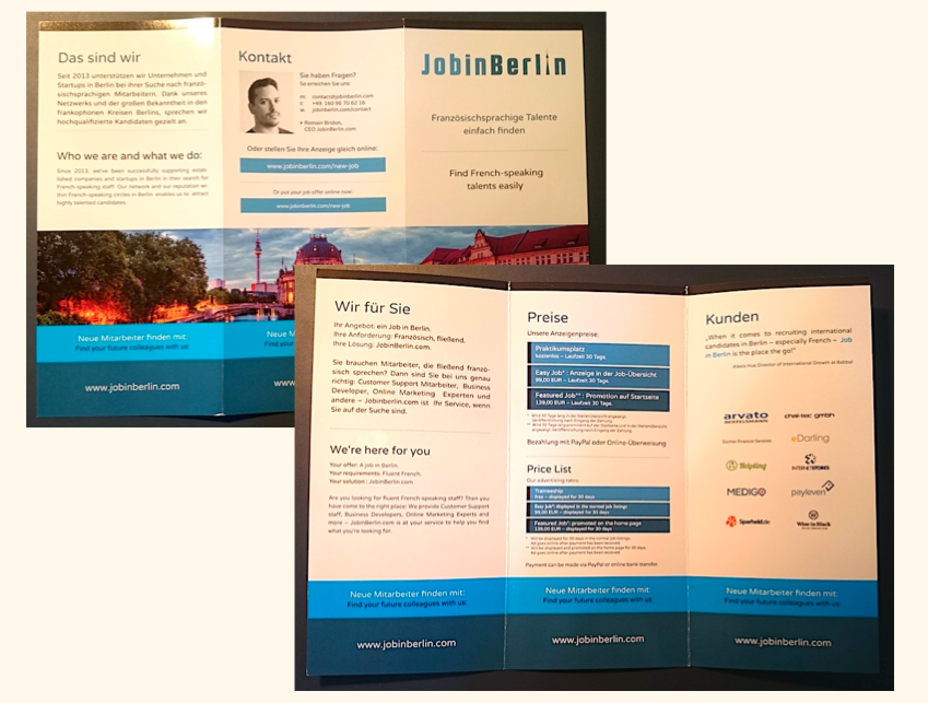 Leaflet JobinBerlin en deux langues
