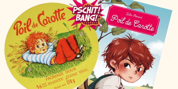Étiquette et couverture de roman Poil de carotte